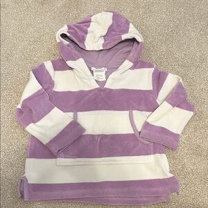 Pottery Barn Kids Purple and White Striped pool/beach cover up